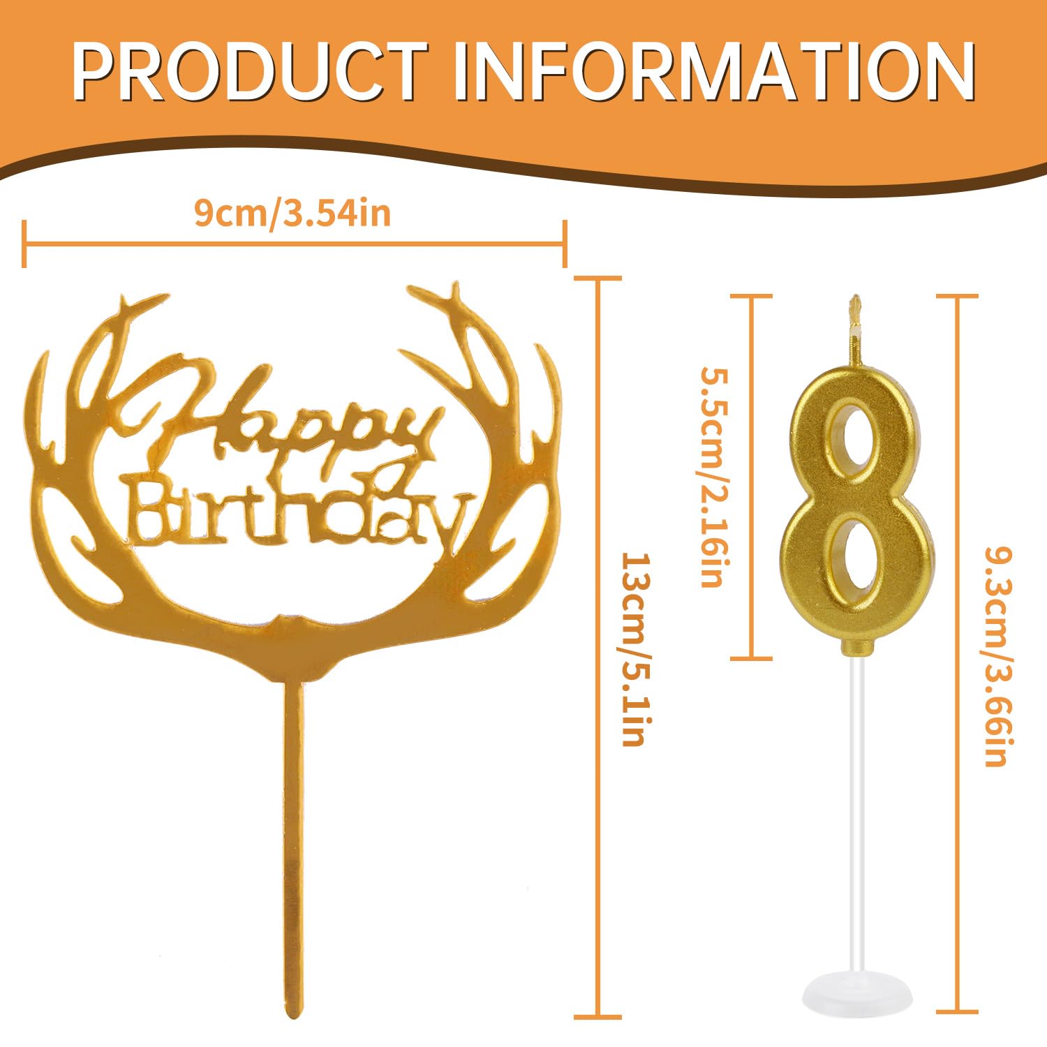 Ezydka Bougies Anniversaire 12 Pièces Bougie Chiffre 0-9 Bougie Numéro, Bougies Anniversaire Numéro Avec 2 Décorations De Gâteau Pour Enfants, Adultes, Anniversaire, Mariage, Anniversaire