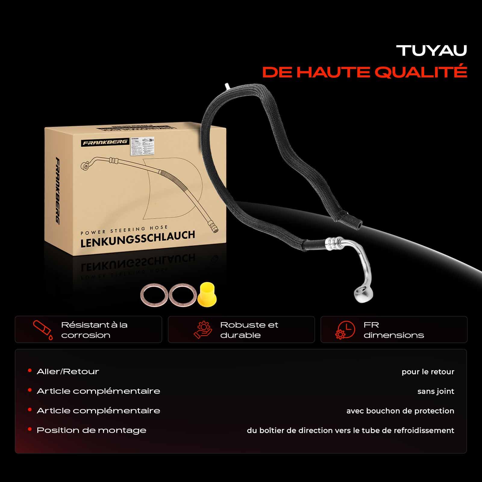 Frankberg Tuyau du vase d'expansion essence/diesel 4F1422891M | Compatible avec: A6 Allroad 4FH, A6 4F2, A6 Avant 4F5