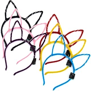 Beavorty 6 Pçs Faixa De Orelha Para Crianças Faixa De Brilho Para Coelho Coelhinho Faixa De Cabeça Para Gato Infantil Faixa De Cabelo Para Gato Holdaiy Faixa De Brinquedo LED Faixa De