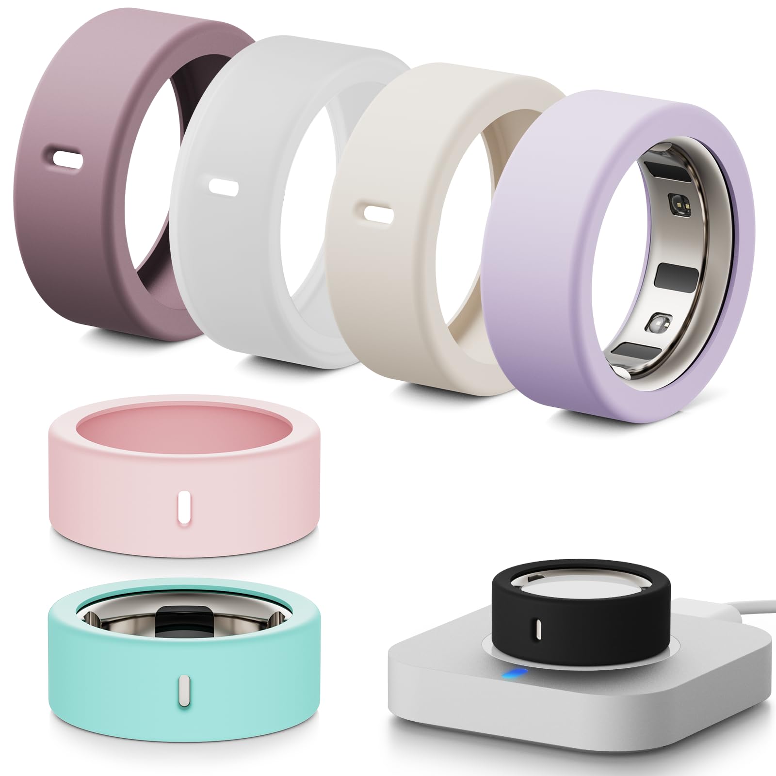 6 Pcs Ring Cover for Oura Ring Gen 4/4 Ceramic/Gen 3/Ultrahuman Ring