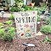 Floral Hello Spring Garden Flag 12x18 Inch Double-Sided, Outdoor Spring Decorations for Home & Porch & Yard, Small Burlap April Garden Flag for Outside, Farmhouse Welcome Flower Decor for Easter