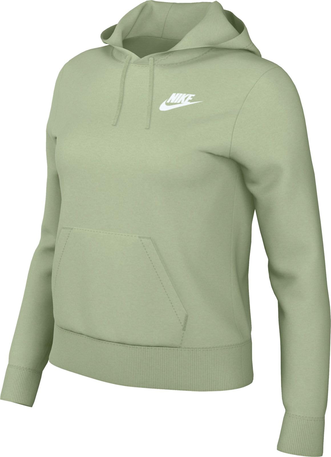 NIKE DQ5793-343 W NSW CLUB FLC STD PO HDY Jacket Women's HONEYDEW/WHITE Size M-S