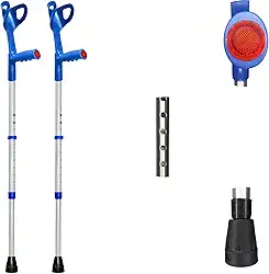 Muleta Canadense Ortopédica De Alumínio Regulável Idoso 120kg Par Take Care (REGULÁVEL, AZUL) 2.0 unidade