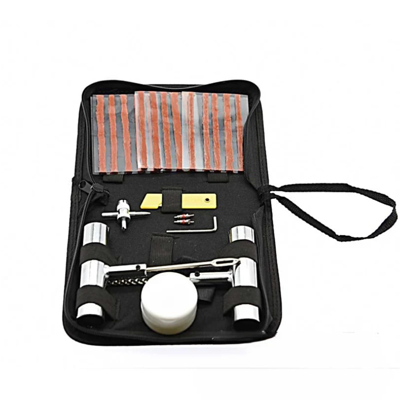 Regolatore Raddrizzatore Adatto per strisce di pneumatici agitazione colla kit di strumenti di riparazione strumenti per tappi per foratura per auto moto emergenza per foratura dei pneumatici(24pcs)