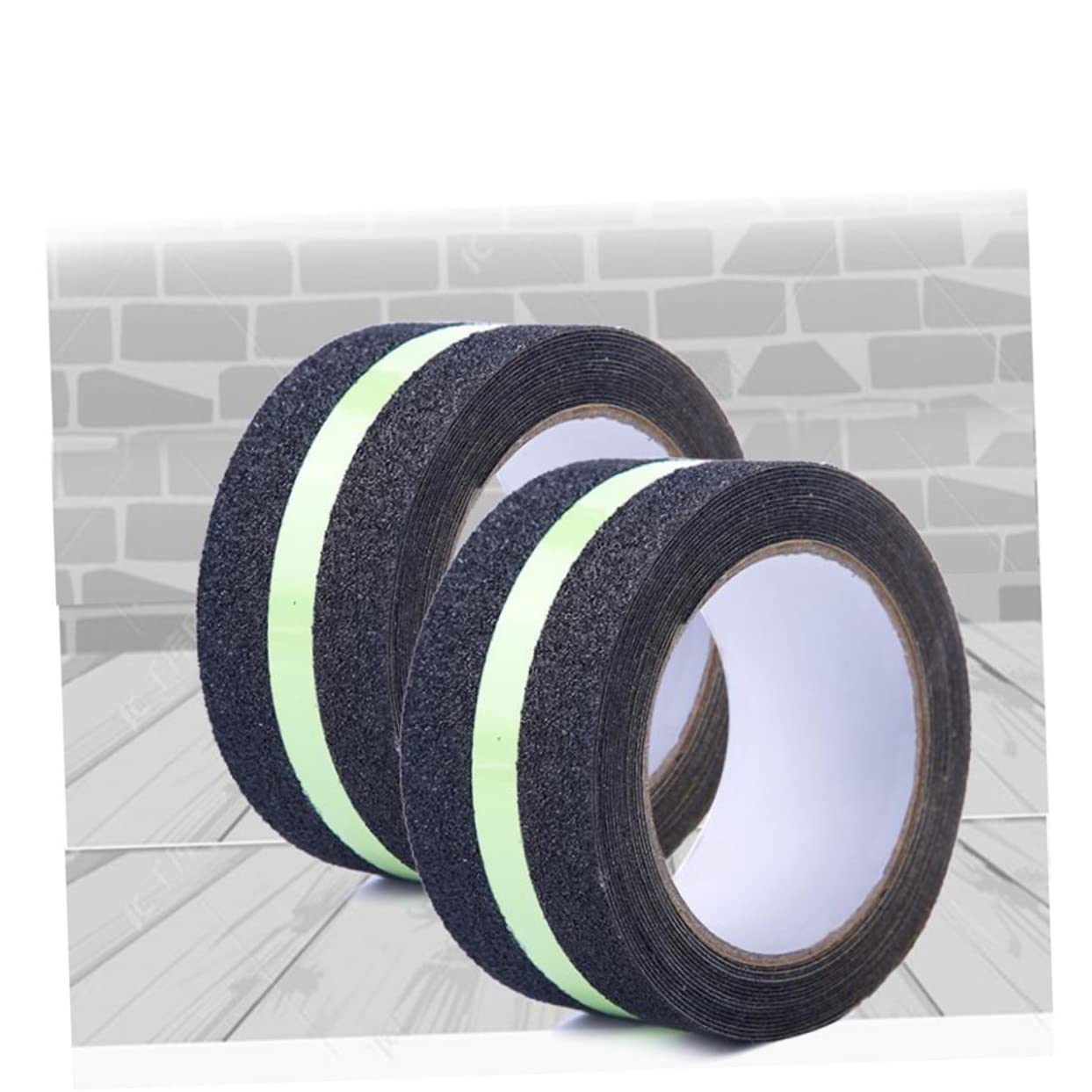 SOLUSTRE 4piezas Cinta Antideslizante Luminosa Superficie De Tape De Seguridad Nocturna Para Escaleras y Superficies Resbaladizas Para Interiores y Exteriores