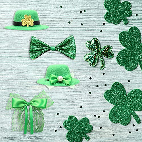 Chapeaux de léprechaun verts pour bouteille de vin : lot de 4 décorations durables Saint-Patrick - 4