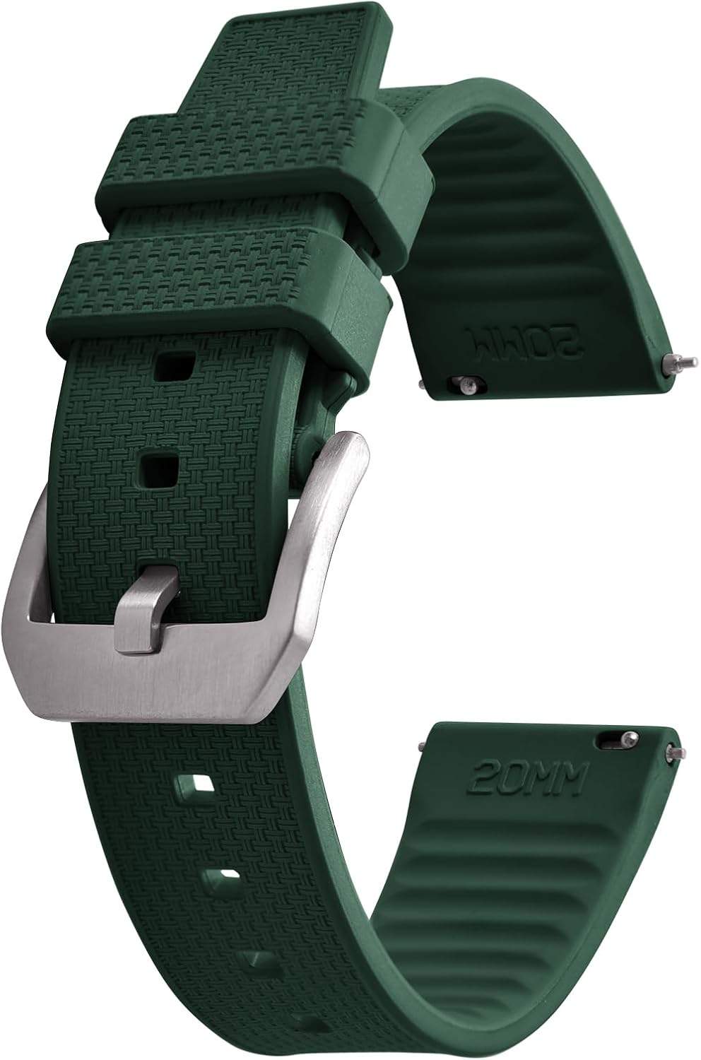 20MM 22MM Fluorine FKM Rubber Watch Strap - Quick Release Replacement Diving Sport Watch Bands for Men