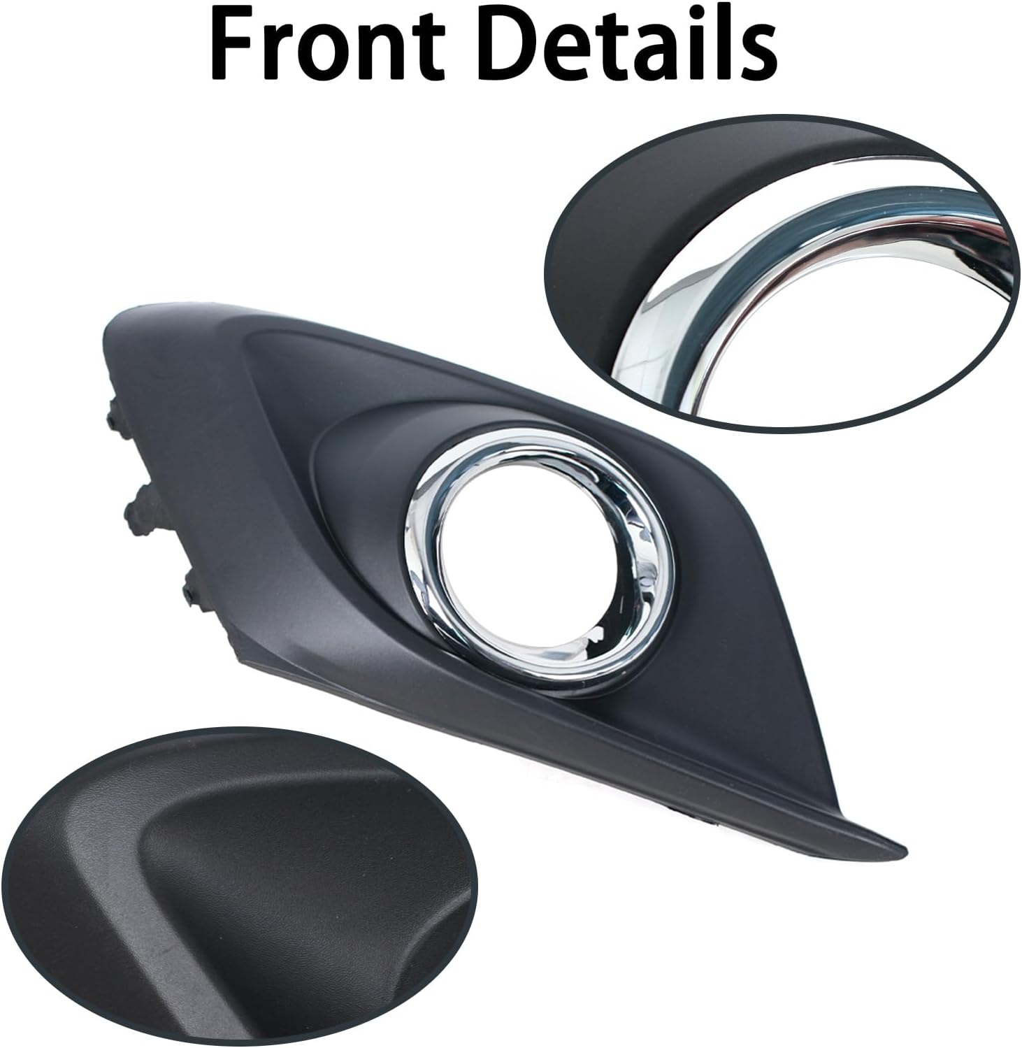 For Mazda 3 Axela 2014-2016 Front Bumper Fog Light Grille Cover Trim Cap Frame Hood with Chrome Hole Left&Right