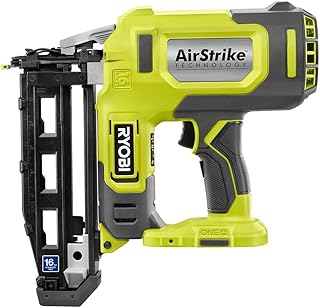 RYOBI ONE+ 18V 16-Gauge Cordless AirStrike Finish Nailer (Tool Only), P326, Green