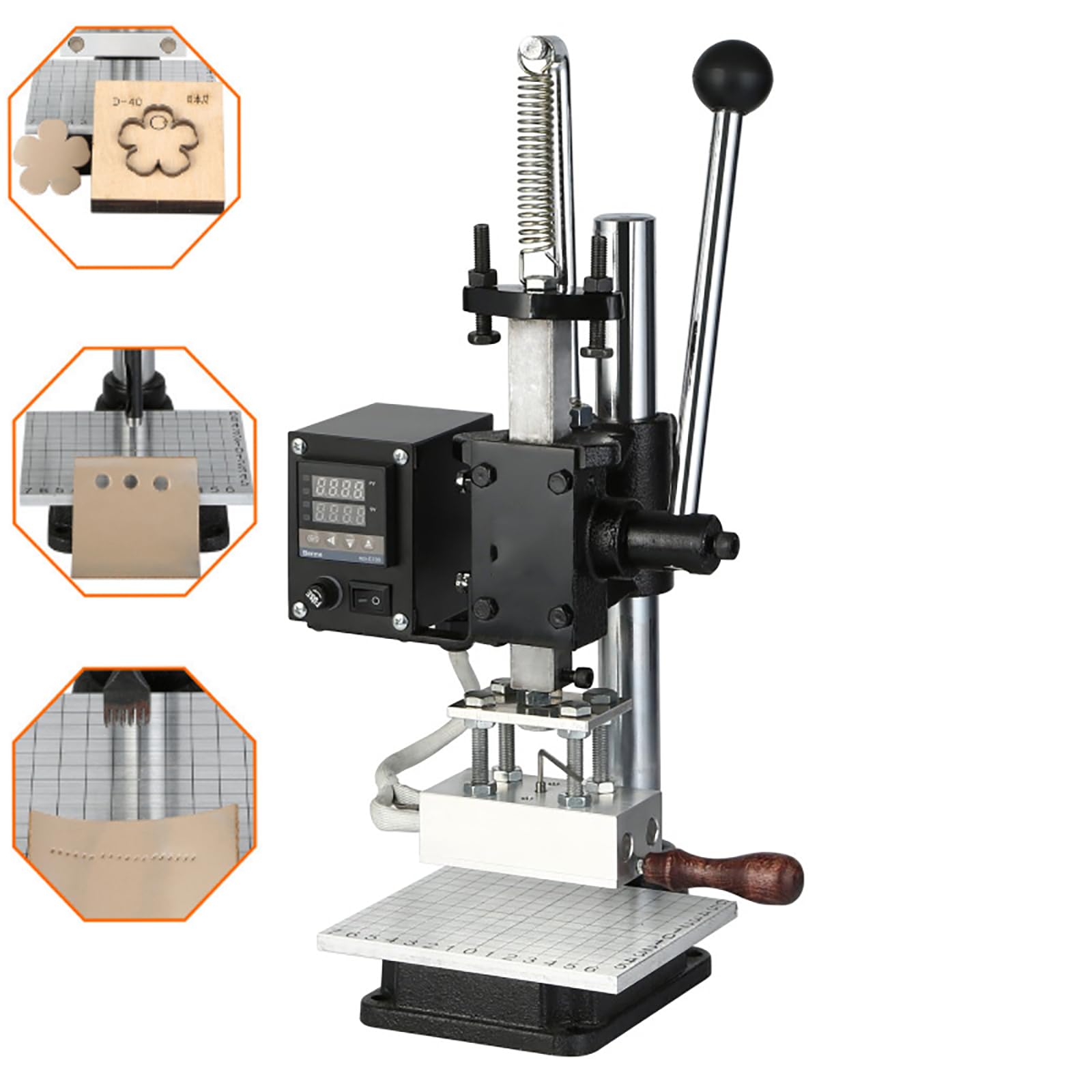 ZHJOPP Manual Hot Stamping Machine, Multi-functional Heat Press Machine,Hot Stamping/die Cutting/heat Pressing/punching/branding/cutting