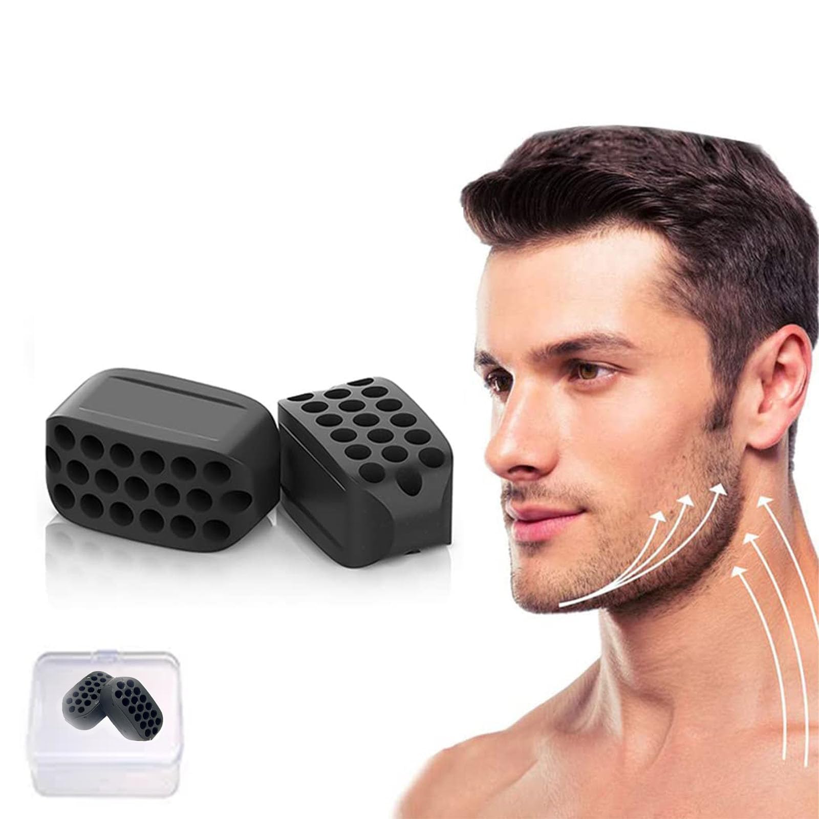 Jawline Exerciser, Jaw Line Trainer for Men and Women, Jaw Trainer Gum for Slim and Tone Your Face, Jaw Workout Device for Facial Muscle Trainer