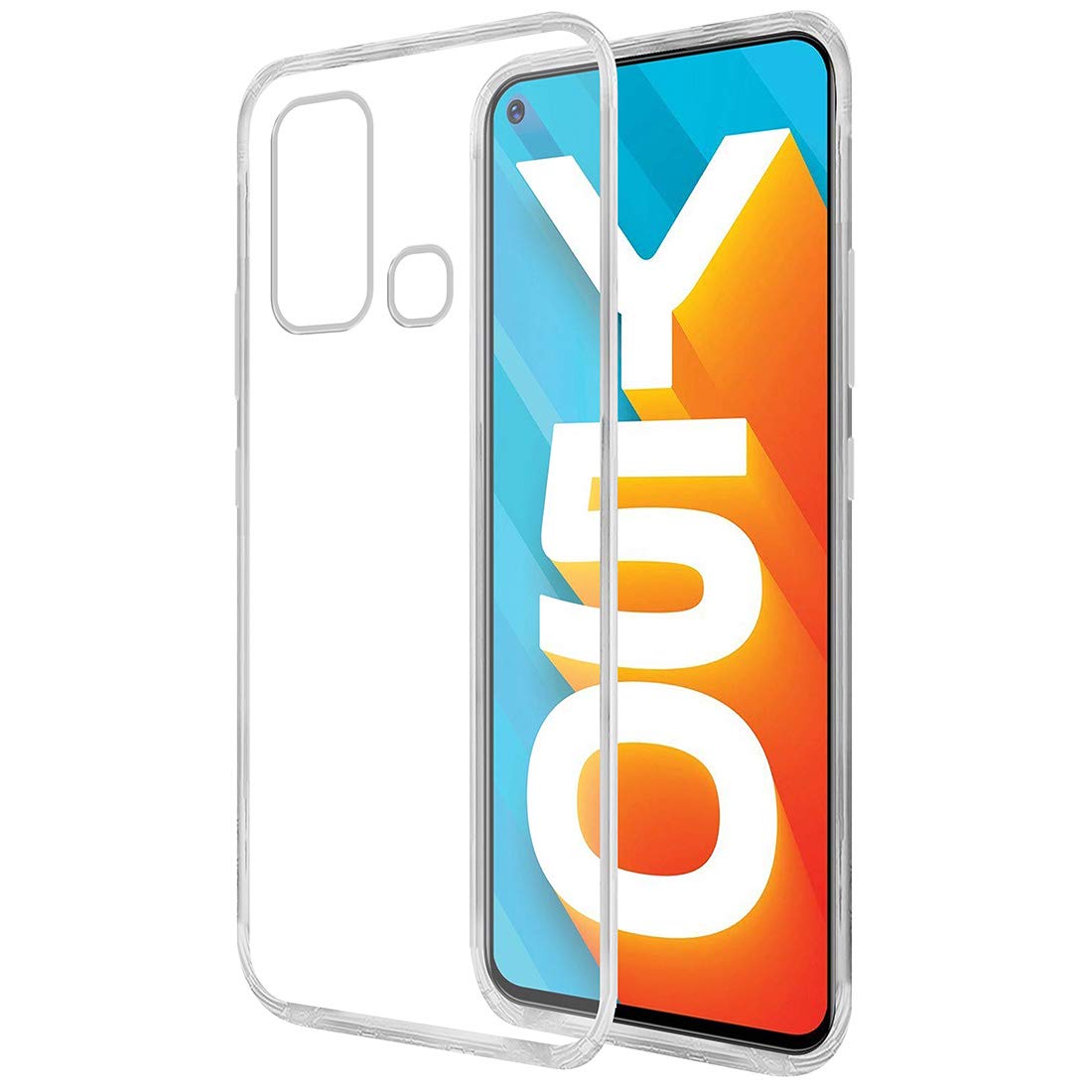 Amazon Brand - Solimo Mobile Cover for Vivo Y50 (Soft & Shockproof Back Case with inbuilt Cushioned Edges), Transparent (B08C5Y88X7) Amazon Price History, Amazon Price Tracker
