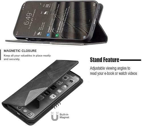 Miniatura 2 de Funda para Moto One Zoom compatible con Motorola One Zoom Phone Case Flip Stand Cover Magnetic Close YHD