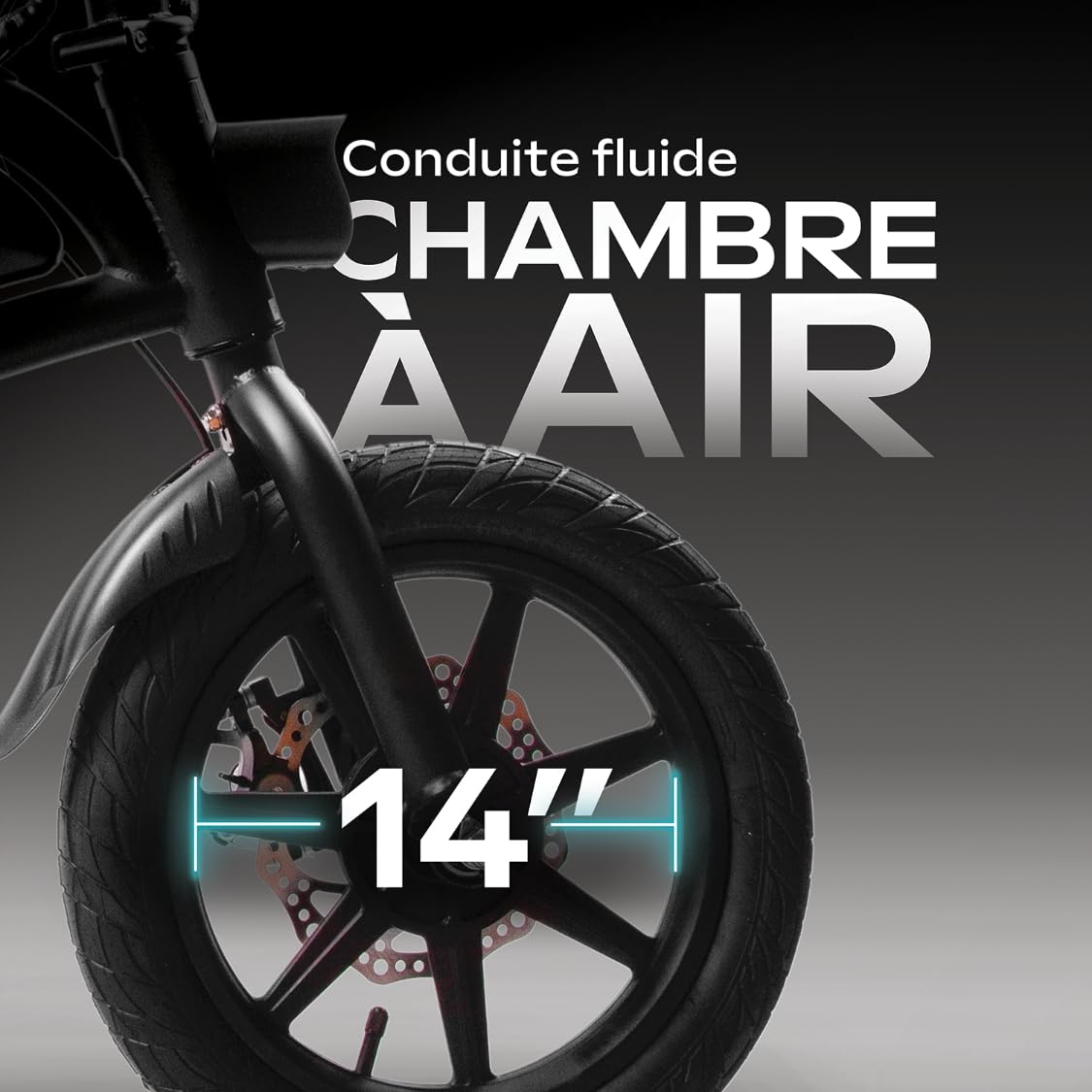 UrbanGlide Draisienne 140 Roues 14'' 350w 6ah Béquille, Noir