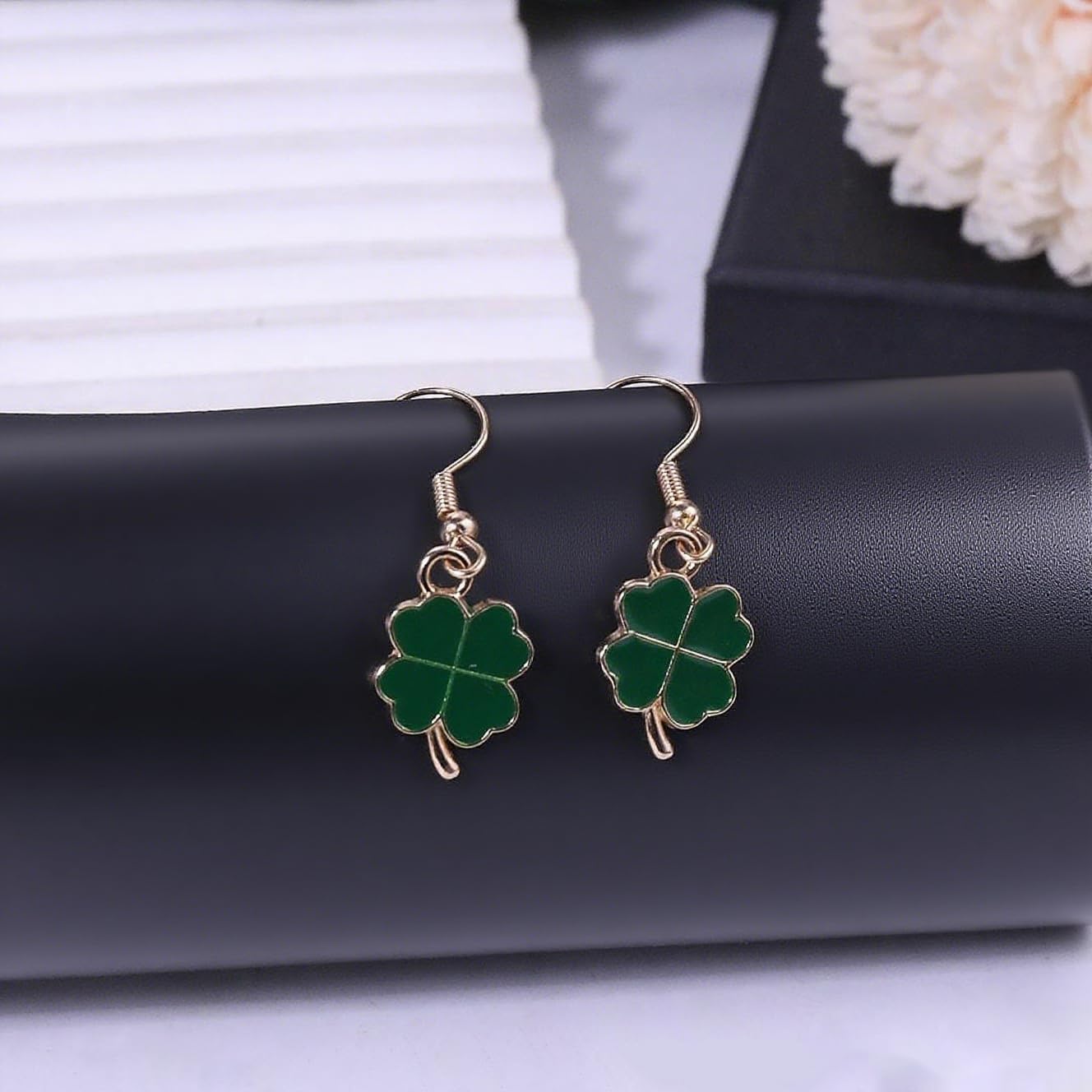 St. Patrick's Day Earrings for Women Green Irish Shamrock Earrings Good Luck Clover Dangle Earring Saint Patricks Day Jewelry Gifts Accessories - Image 6