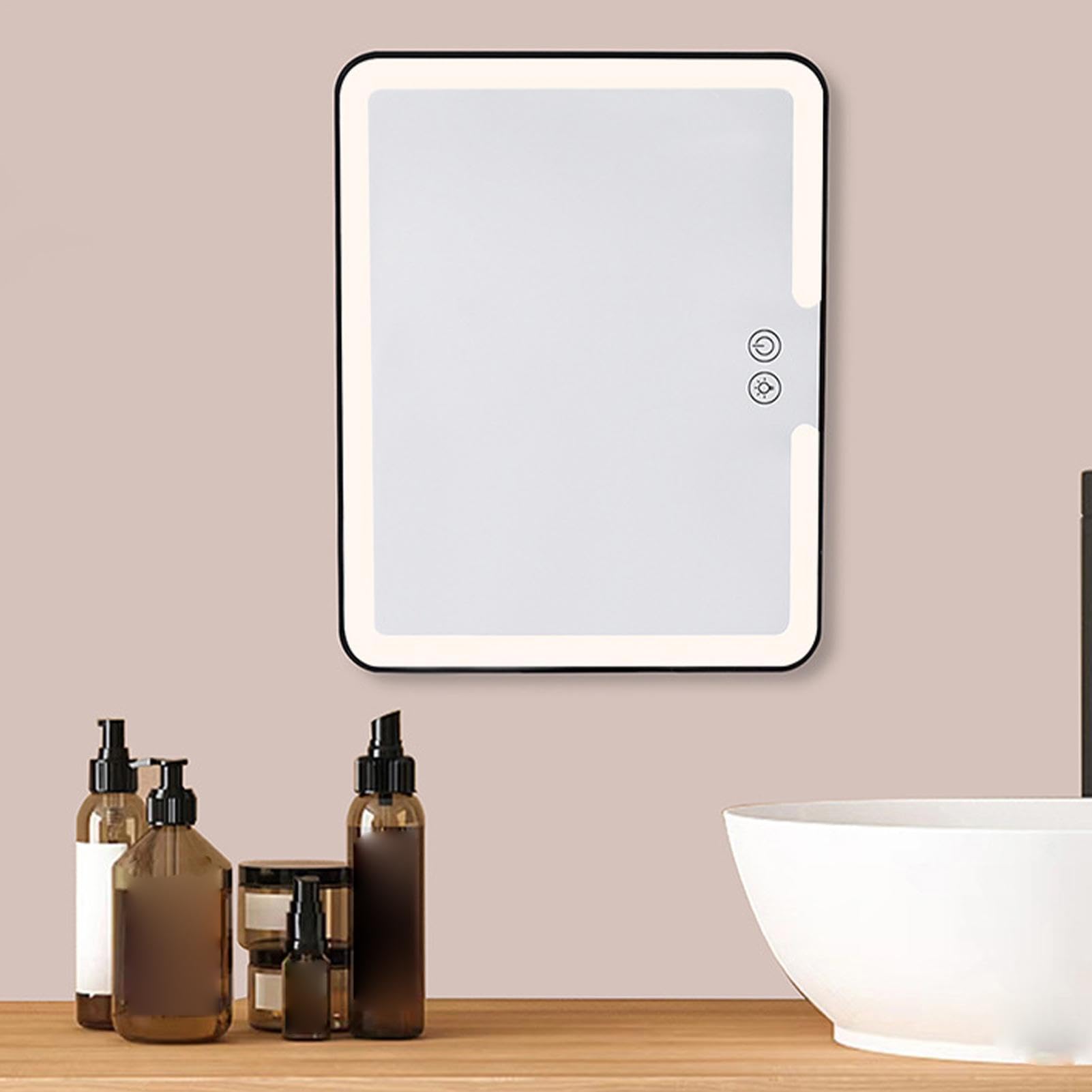 Miroir de douche Anti-Buée Commande Tactile Rechargeable Salle De Bain | Miroir De Rasage Mural pour hommes femmes maison dortoir hôtel toilettes soins