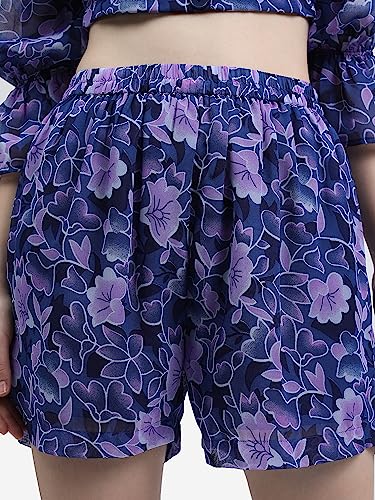 Image of KETCH Polyester Women's Regular Fit Printed Threeforth Sleeve Co-Ord Set