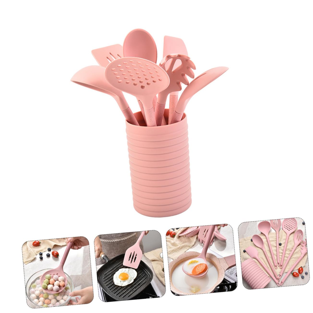 1satz Spatel Set Mit Holzgriff Teiliges Küchenutensilien Set Rosa Für Koch Und Backanwendungen Hitzebeständig Und Spülmaschinengeeignet