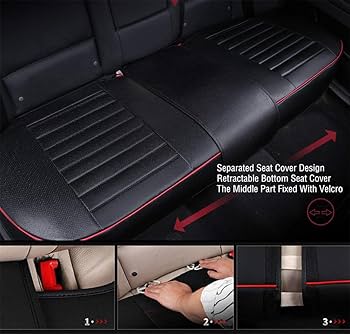 Honcenmax Luxury Car Seat Cover Cushion Pad Mat Protector Auto Supplies For Sedan Hatchback Suv Pu Leather Without Backrest 3 Pack Front Seat Cover