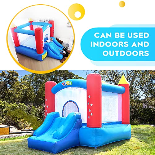 Yard Bounce House Inflatable Bouncy Castle Star Jumping House Outdoor Indoor With Slide Heavy Duty Blower Backyard Extra Thick Material Jumper For Kids #TOP4