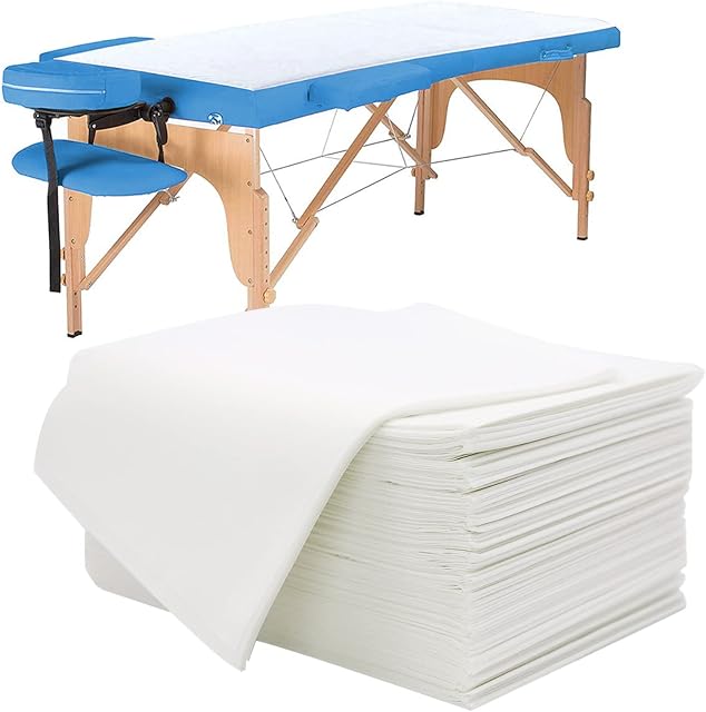 Disposable Massage Sheets, Luriseminger 20pcs Non-Woven Disposable Sheets for Massage Table for Beauty Salon, SPA Club, Massage Table, Hospital, Hotels, Tattoo Club - 31.50 x 70.87inches(20pcs)