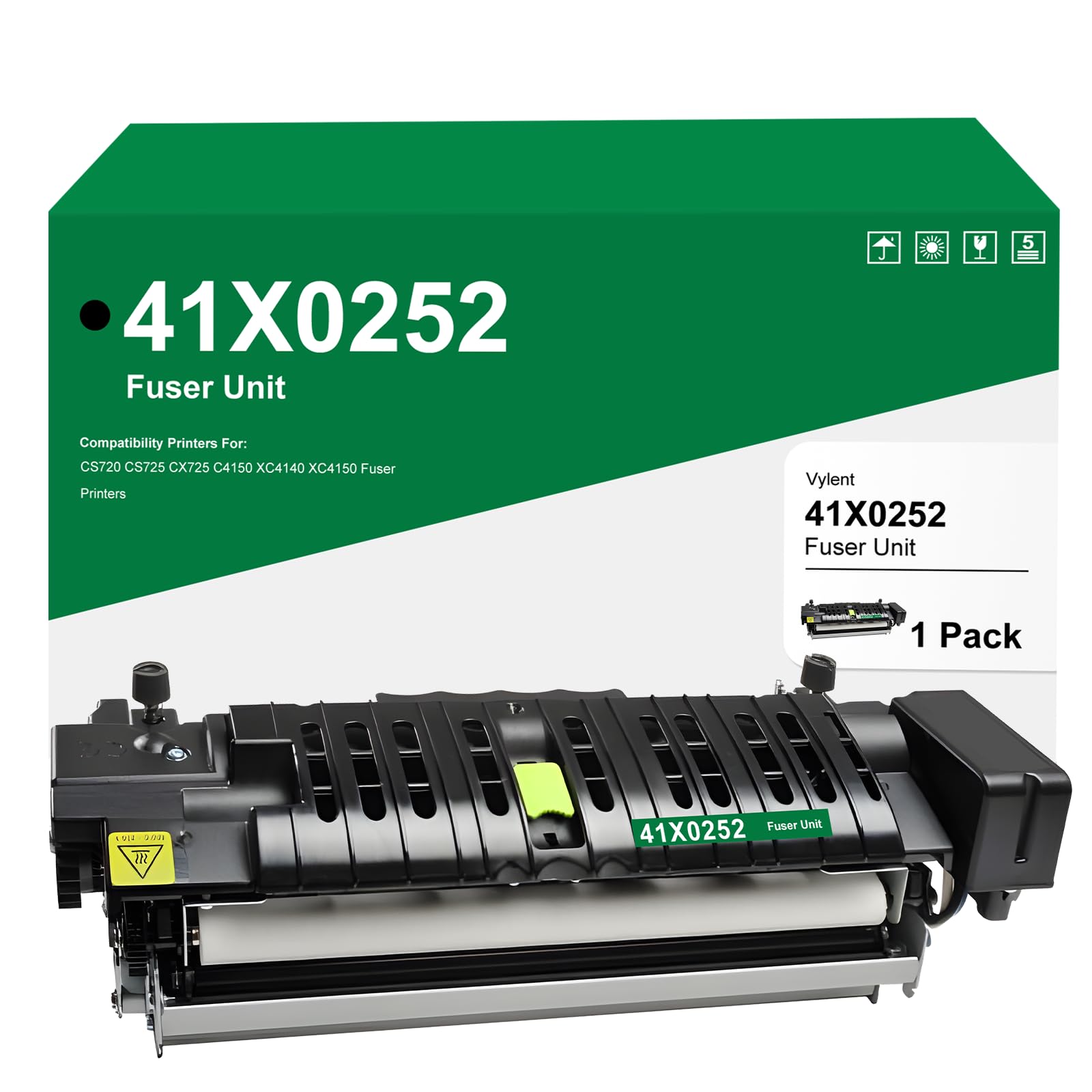 Vylent 41X0252 Fuser Fixing Kit Compatible with Lexmark CS720 CS725 CX725 C4150 XC4140 XC4150 Fuser Unit, High Page Yield 150K, Type 00, Replacement