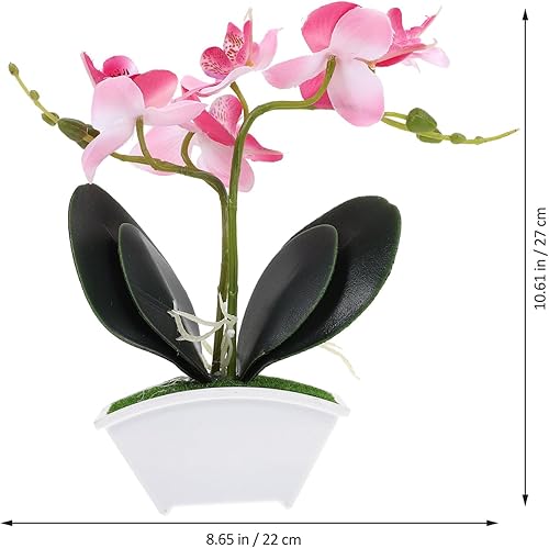 Miniatura 6 de ibasenice Decoración de flores falsas Bonsái, mini orquídeas artificiales, orquídeas falsas, centros de mesa para mesas, flores artificiales,