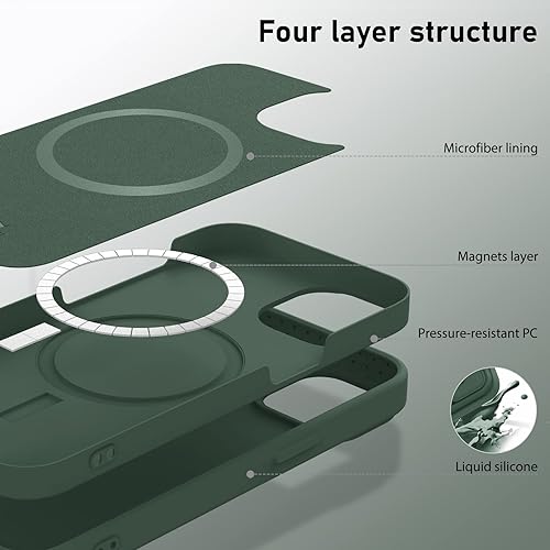 Miniatura 3 de Nillkin Funda magnética para iPhone 14 Pro, compatible con Magesafe, funda de cámara deslizante, de silicona, ultra delgada, a prueba de golpes,