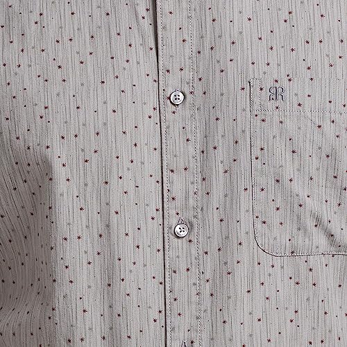 Image of Raymond Men's Pure Cotton Print Pattern Slim Fit Regular Collar Full Sleeve Casual Shirt