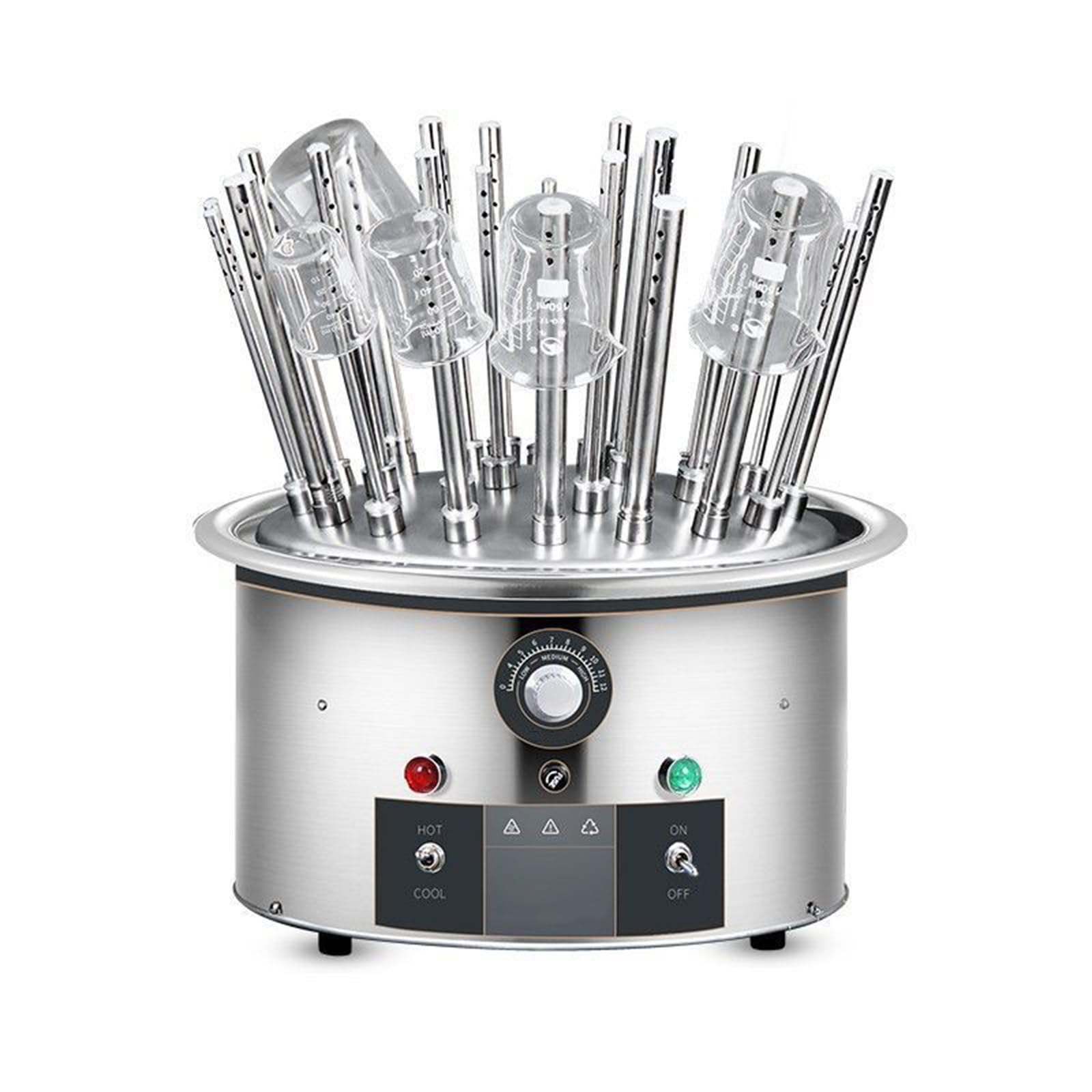 Essiccatore per vetreria da laboratorio, in acciaio inox, per provette e bicchieri, 20 fori, tempo di asciugatura rapida 8-10 minuti, attrezzature essenziali per la pulizia