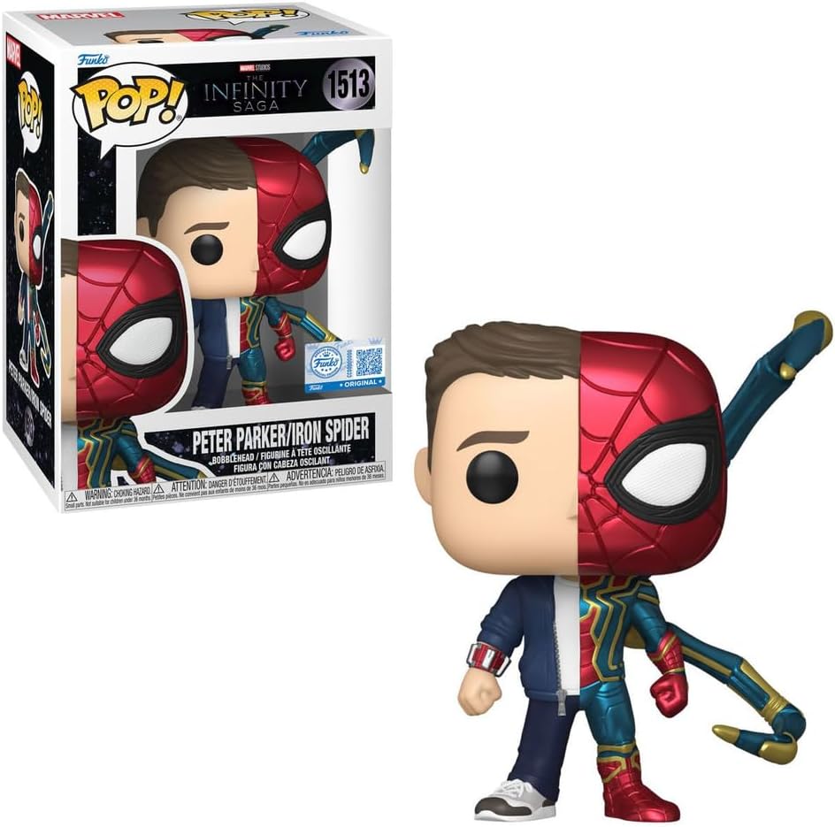Pop Peter Parker/Iron Spider Funko Original 1513 Plastic Protector