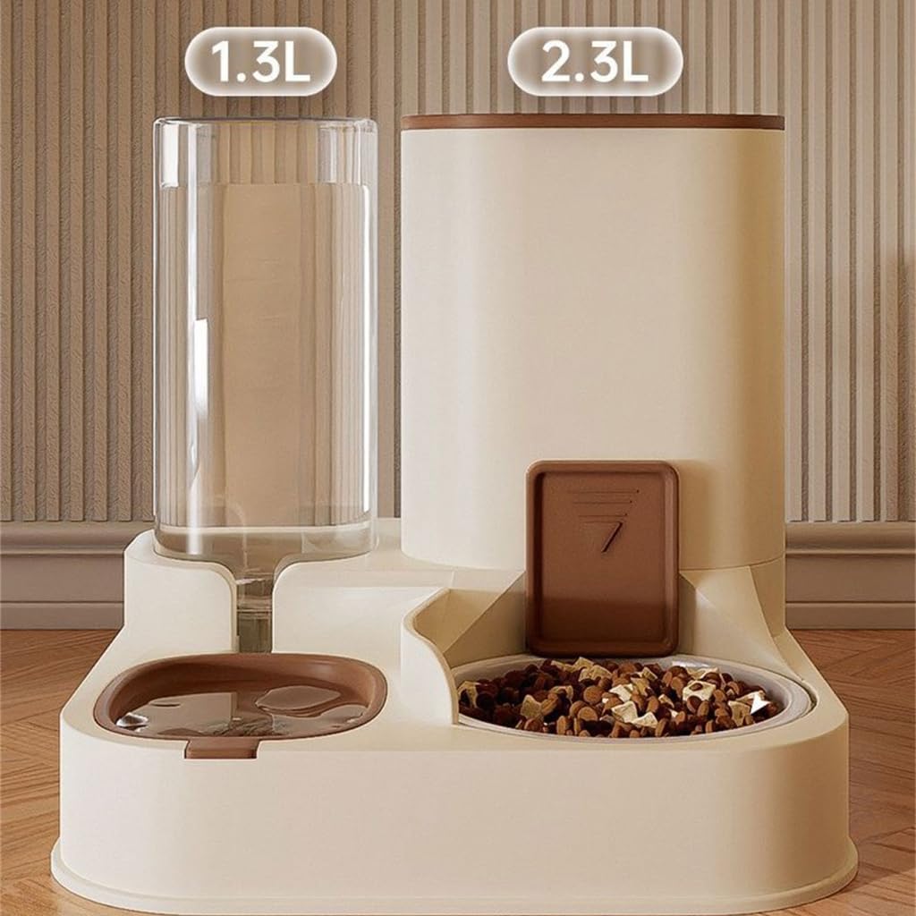 Comederos y dispensador de agua 2 en 1 para perros y gatos, juego de bebederos automáticos de alimentos y bebedero para gatos, suministros para mascotas para cachorros