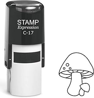 stampexpression - Two Mushrooms Self Inking Rubber Stamp - Black Ink (A-63099)