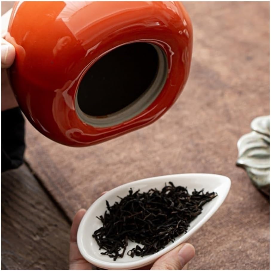 Tea Container Creative Tea Canister With Lid Ceramic Travel Portable Sealed Storage Jar For, Coffee, Spices(Small)