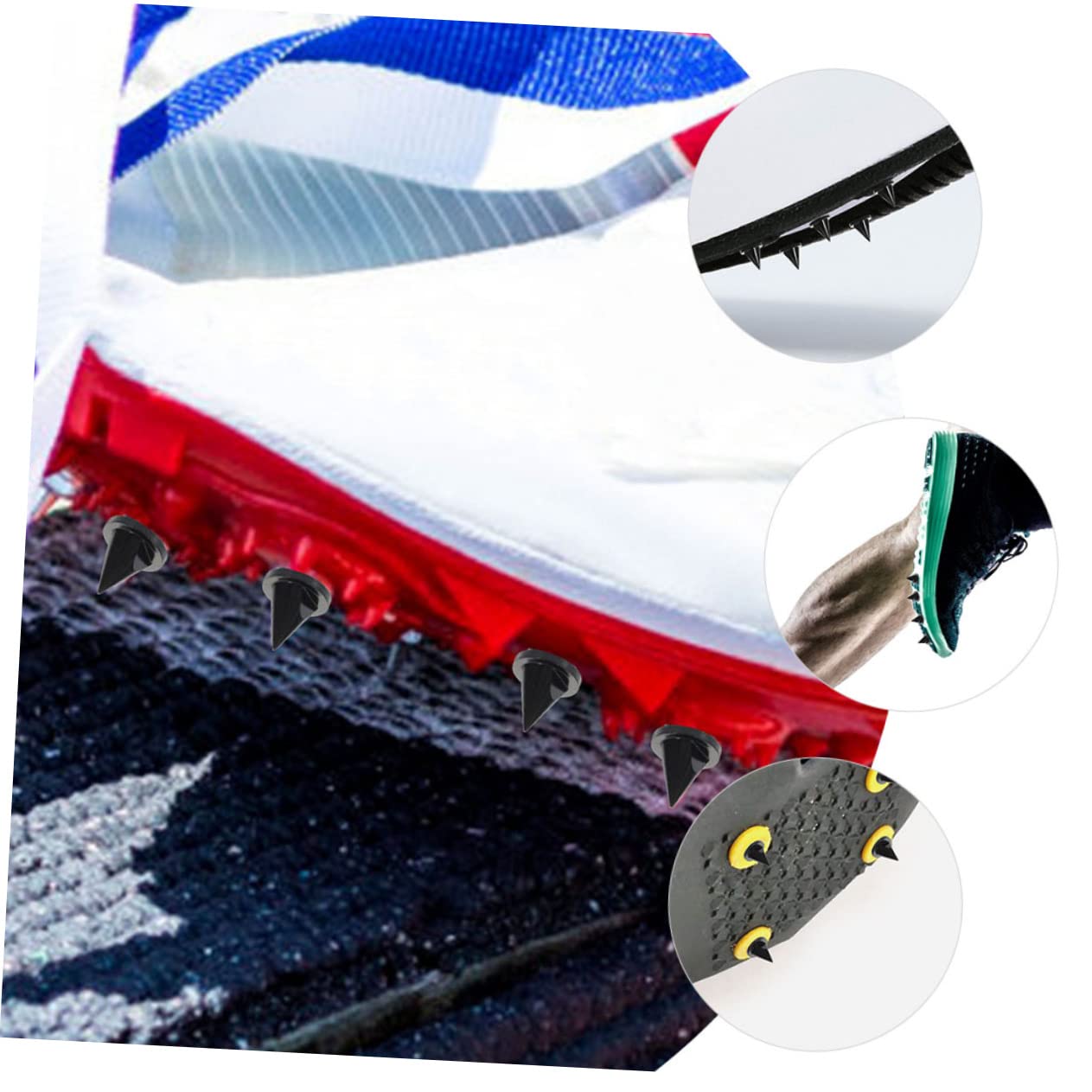 YARNOW 150 Piezas De Clavos Deportivos Clavos De Golf Accesorios Todoterreno Clavos para Zapatos Accesorios Al Aire Clavos De Cross Country Piramidal Zapatillas De Deporte para