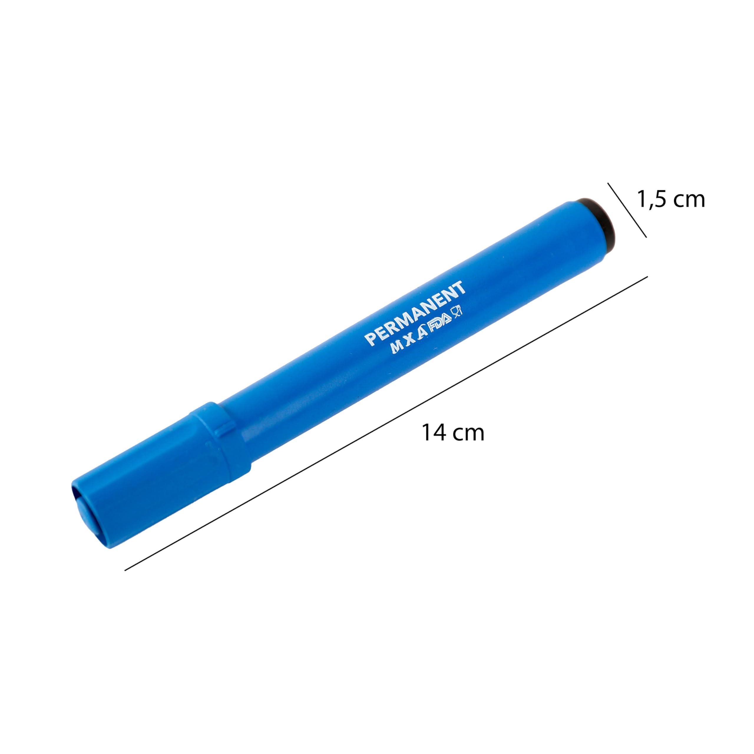 Maya Marker permanentny PM. Antybakteryjny i wykrywalny, wyprodukowany z polipropylenu spożywczego, zgodny z przepisami HACCP, BRC i UE/FDA. 10 szt. (czarny atrament)