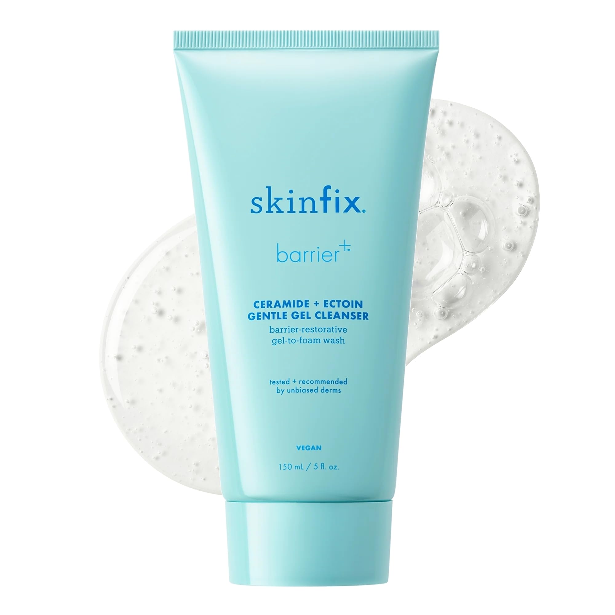 Skinfix Ceramide + Ectoin Gentle Gel Cleanser - 5 oz - Removes Makeup & SPF - Cleanses & Hydrates Skin - Vegan, Cruelty Free