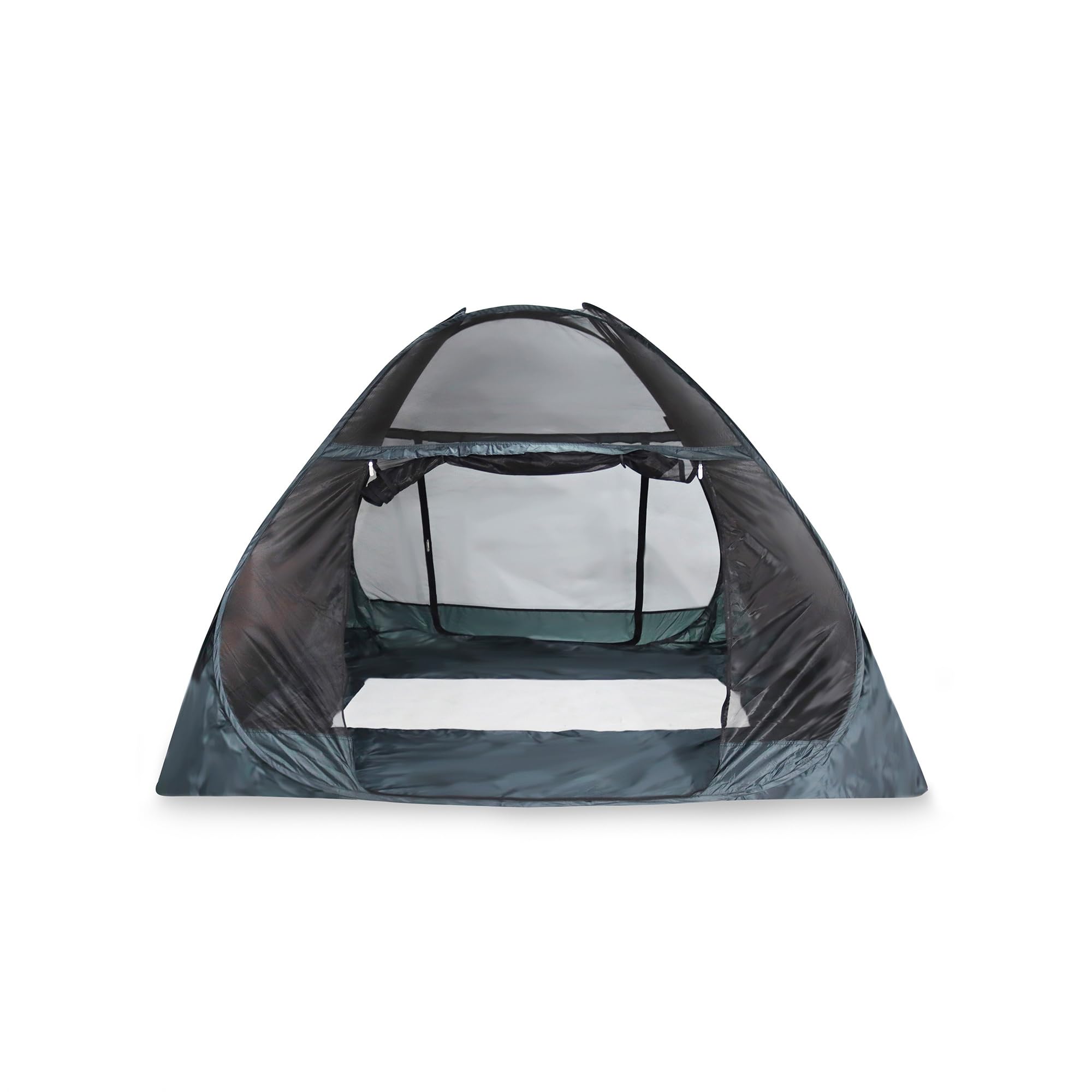 Deryan Moskitonetz Bett für 2 Personen - Faltbares Bett-Moskitonetz, Tragbares Reise-Moskitonetzzelt, Einzeltür-Moskito-Campingvorhang, 200×180 cm - Schwarz