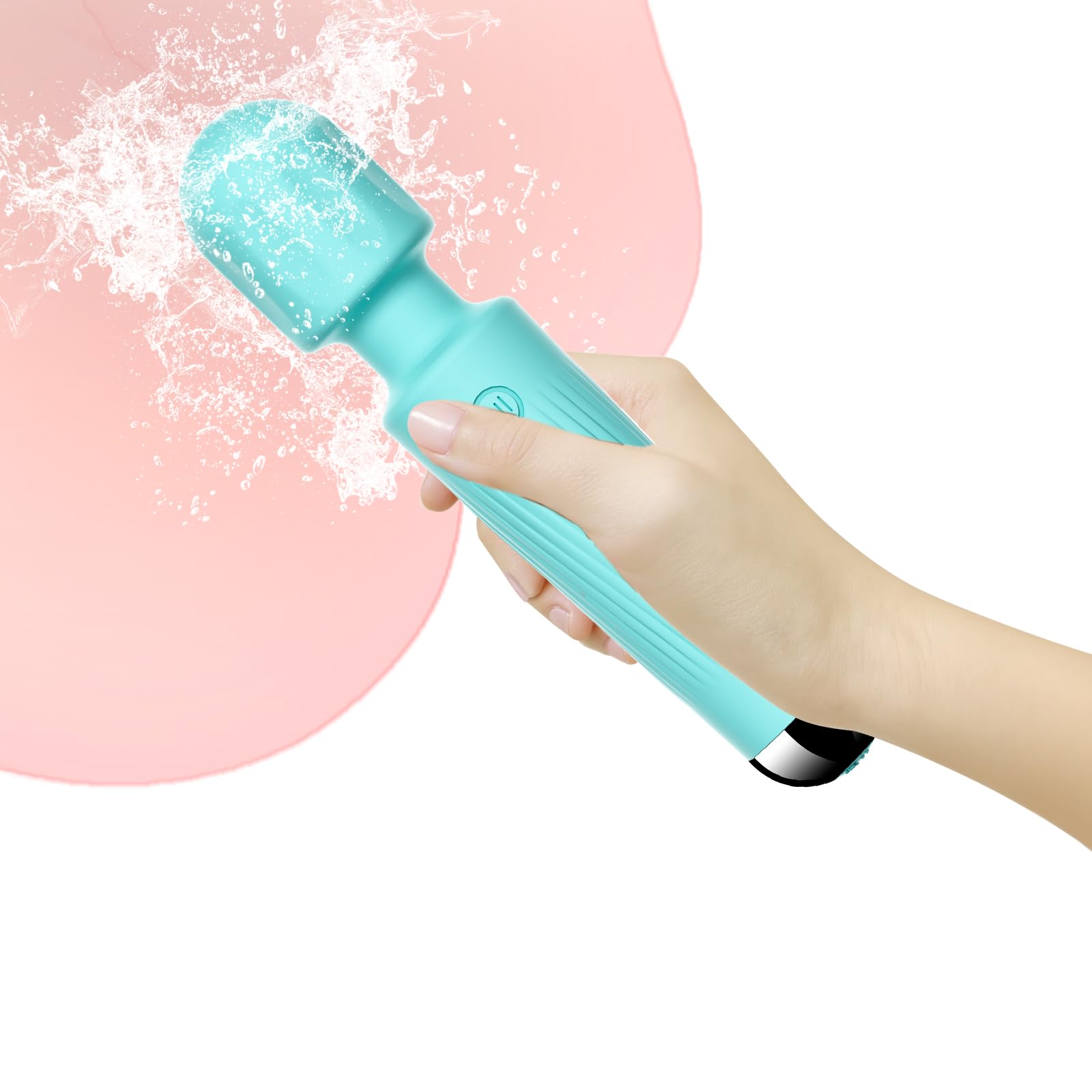 Vibrator Wand,Adult Sex Toy Wand, G Spot Dildo, Clit Vibrator, Sex Vibrators,Clitoris Stimulation,with 8 Speeds & 20 Patterns,Fully Waterproof,Vibrating Wand for her Pleasure (Rose Red): Large Blue