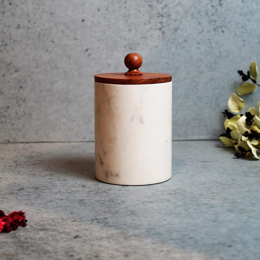 Buy IZZHAAR Snow Forest Marble Storage Jar | Pickled Jar