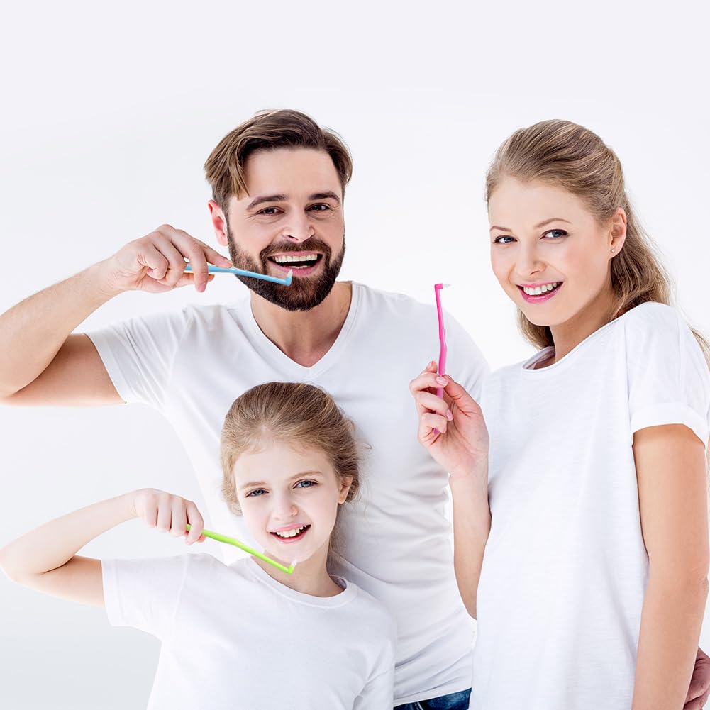OFFCUP 10 spazzolini interspaziali e interdentali, morbidi spazzolini a ciuffo singolo, spazzola universale sottile per la cura delle parentesi ortodontiche e la pulizia dei dettagli