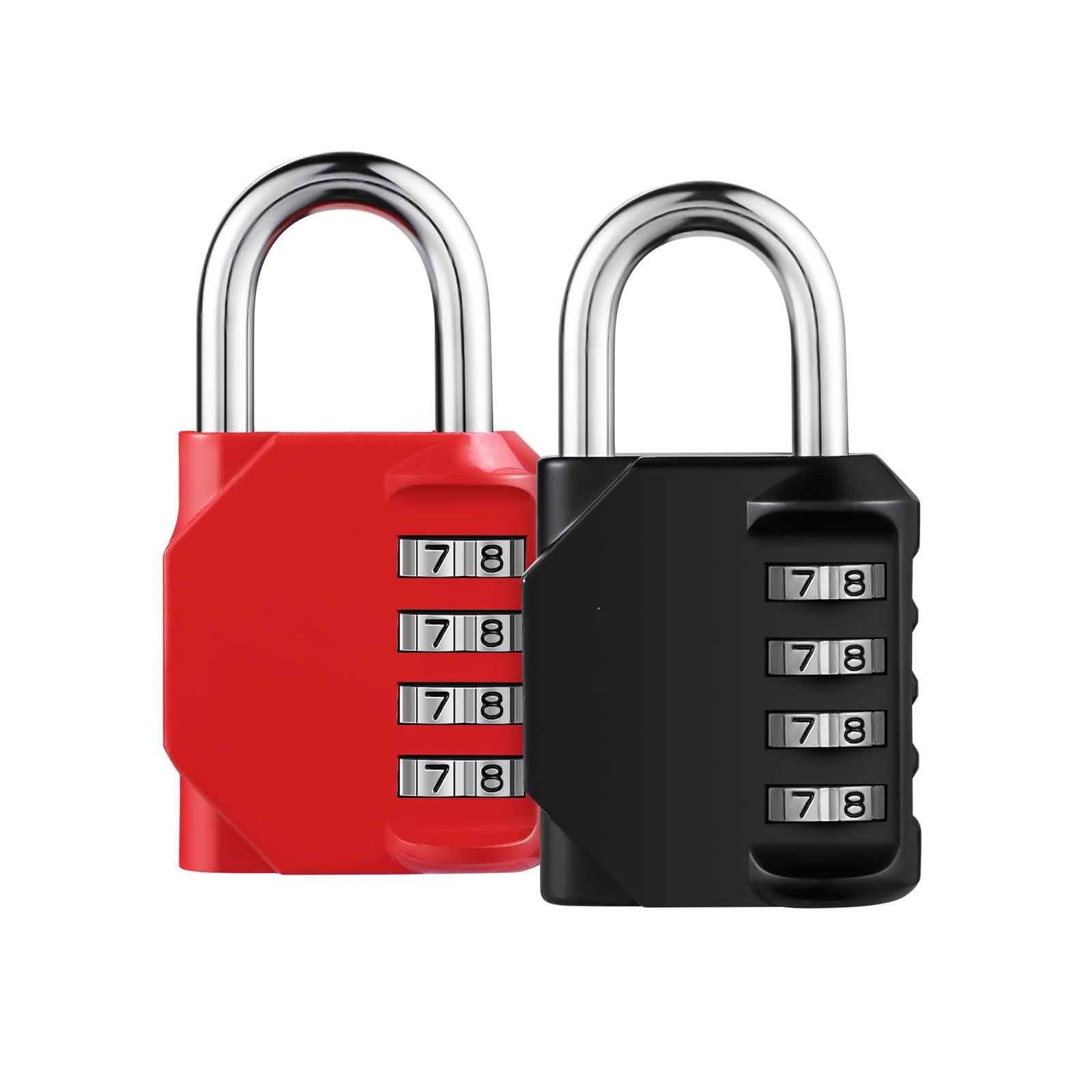 Serrure 2 pièces serrure à combinaison 4 chiffres cadenas à combinaison serrure à combinaison serrure de tiroir pour école gymnase sport casier clôture boîte à outils étui pour Porte Casier