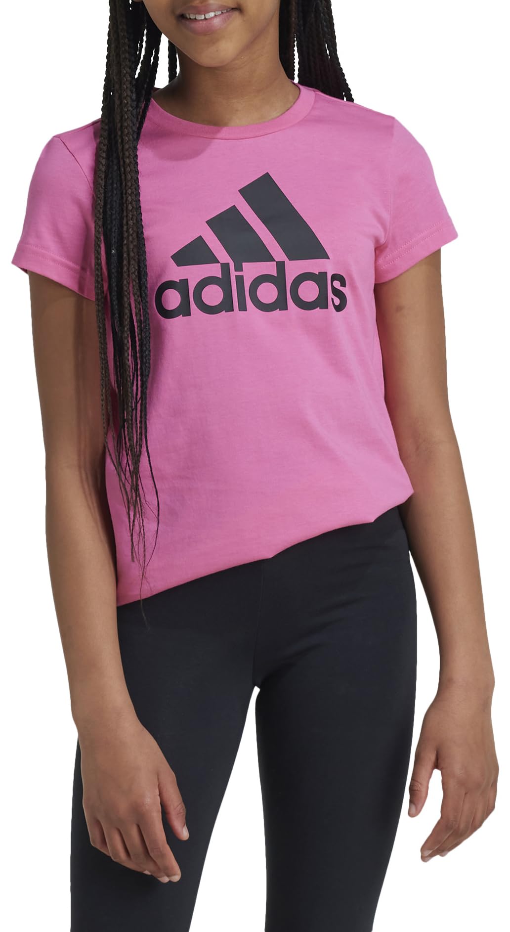 adidas Essentials Big Logo Cotton Tee Maglietta a Maniche Corte Bambine e Ragazze
