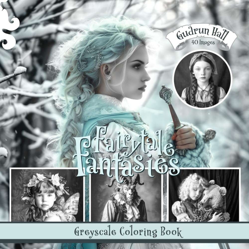 Fairytale Fantasies: Greyscale Coloring Book