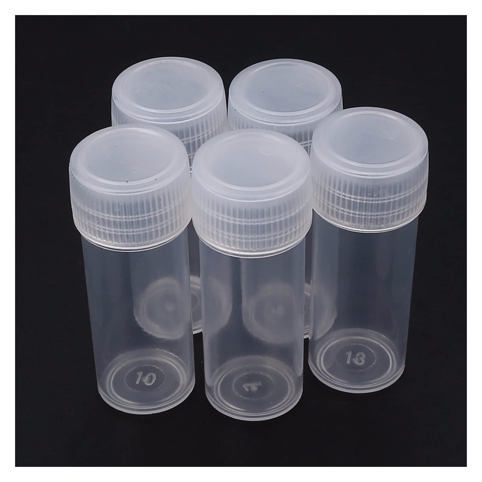 50 Bottigline Plastica 5ml Trasparenti - Contenitori Campione Con Chiusura Ermetica - Foto 4