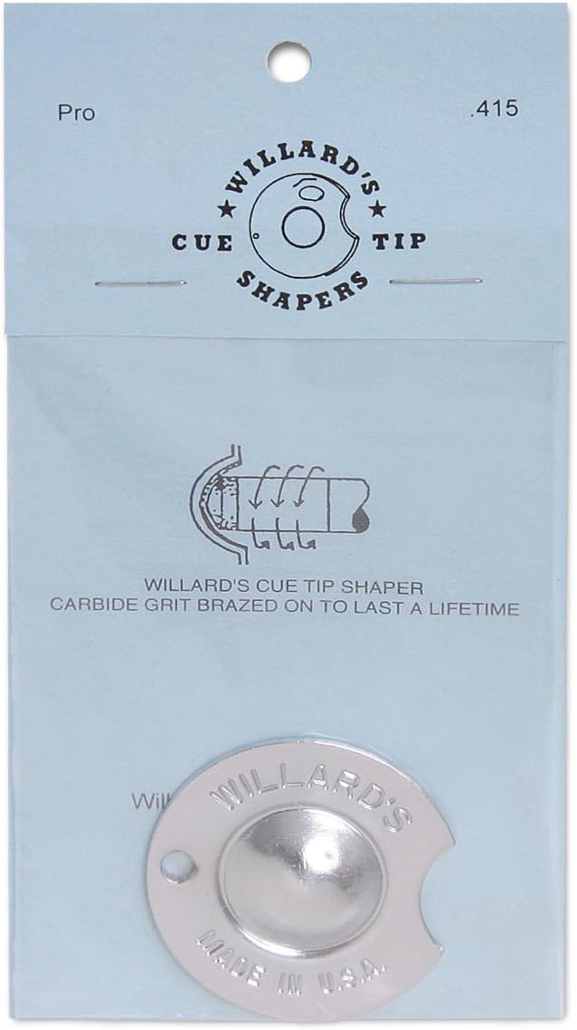 Willard Cue Tip Shaper - Pros Nickel Radius