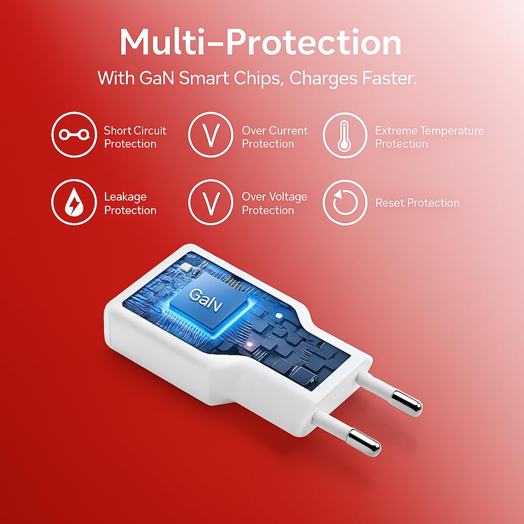 Equip Caricatore a 2 porte da 30 W GaN Slim USB PD, PPS, USB-C x1, USB-A x1