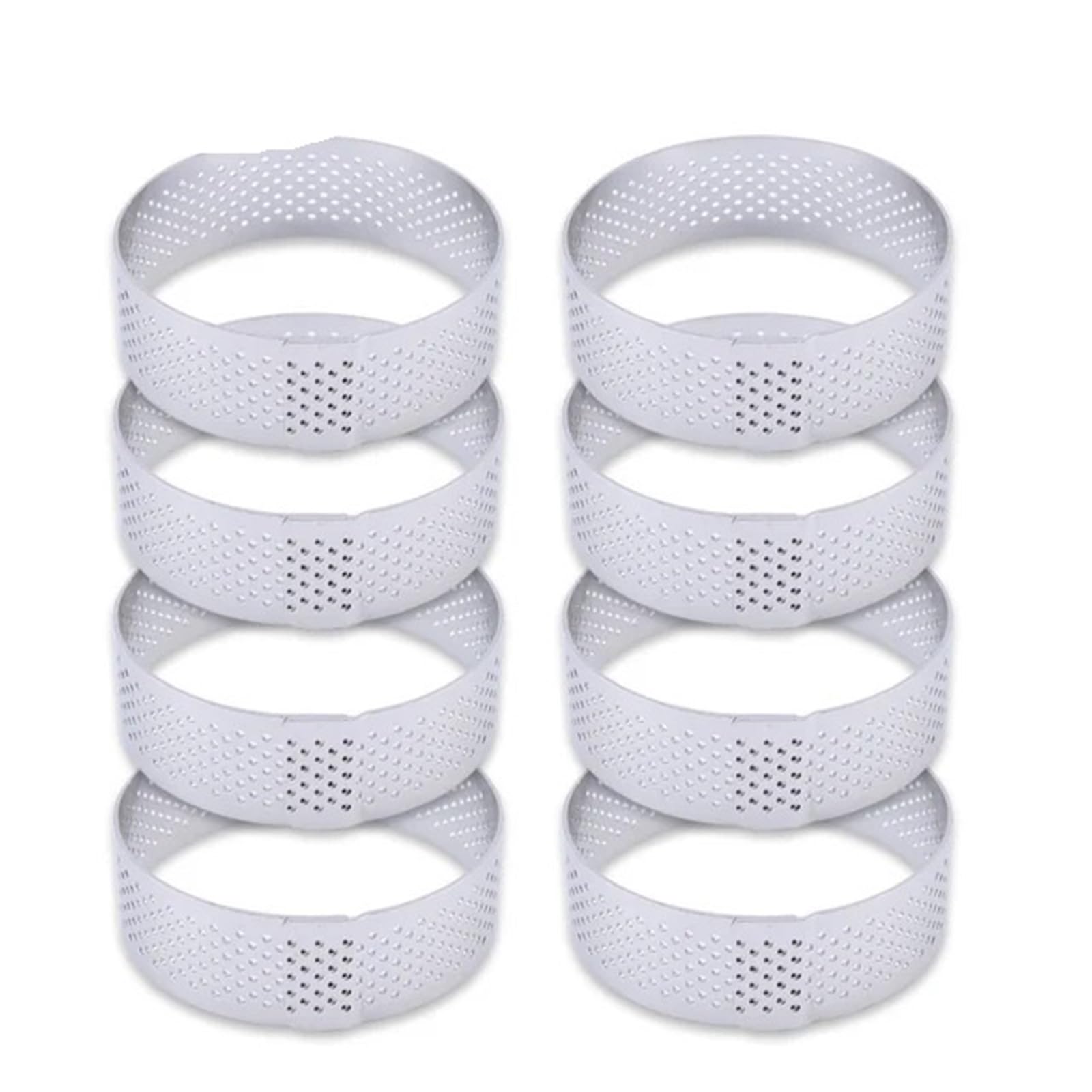 Molde for Tarta de Acero Inoxidable 6, 8 y 10 CM, Anillo for Pastel, moldes for Mousse, Galletas, pastelería, Cortador Circular, Perforado para Mous, Postre, Pastele(8PCS 6CM)