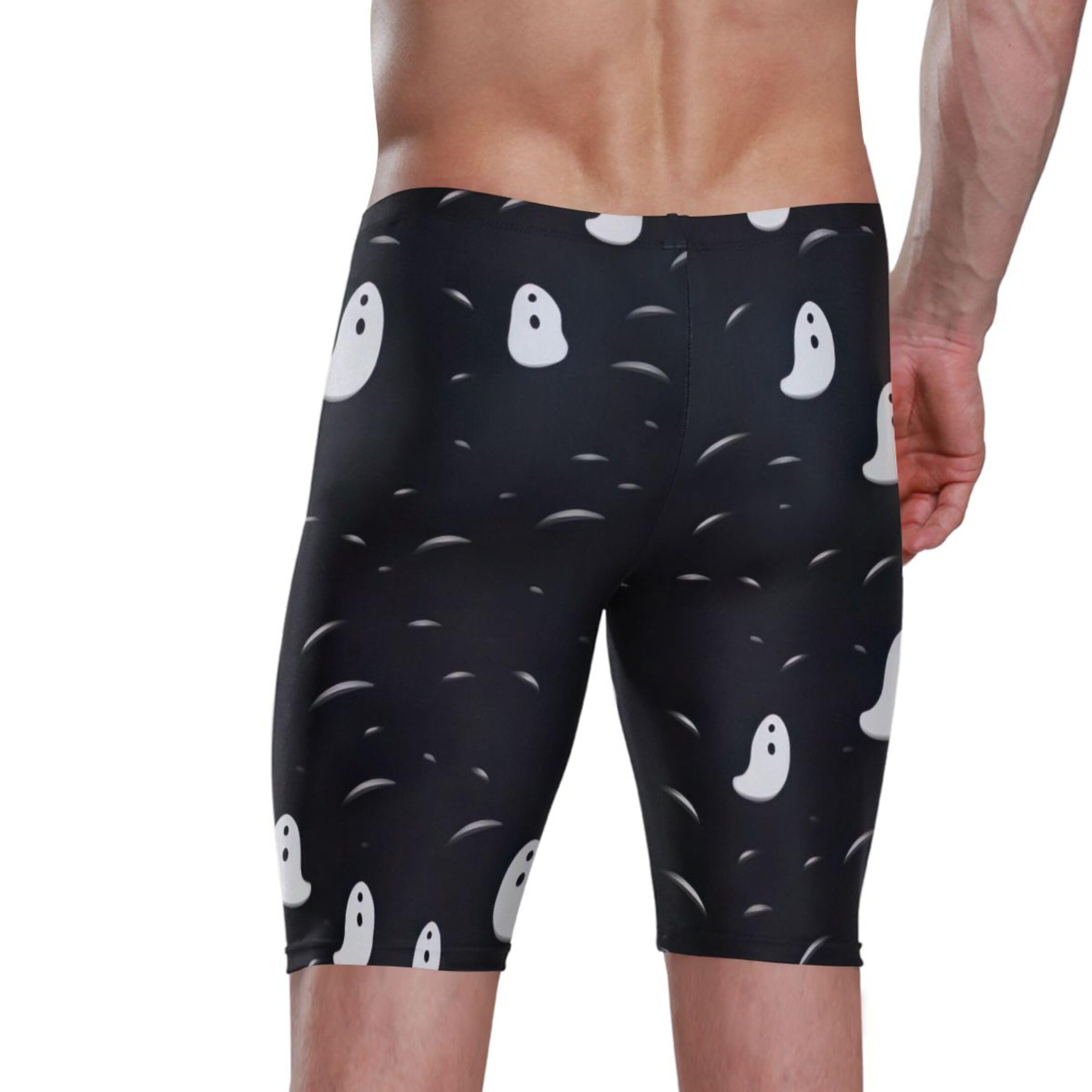 UMIRIKO Halloween Ghost Men's Swimsuit Swim Jammers L B0402026