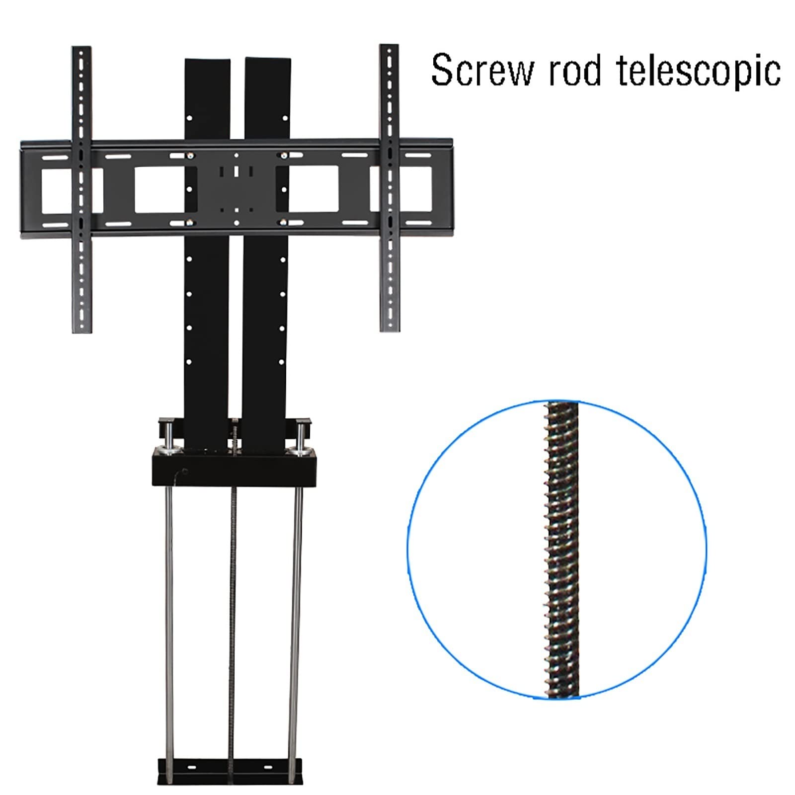 Elevador motorizado de TV, Soporte de TV motorizado de Altura Ajustable con Motor Dual, para televisores de Pantalla Grande de 60-100 Pulgadas, elevación Vertical, Capacidad de Carga de 100 kg/220 li